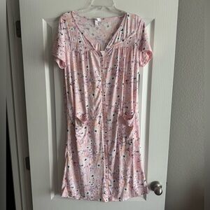 Catherine Malandrino Floral Pink nightgown size Medium NWT